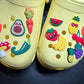 Yummy food Fries Avocado Mushroom pumpkin Carrot Watermelon Strawberry Pineapple Grape Farm and more Shoe Charms Julies Decal