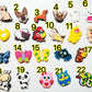 Animales lindos, mascotas, granja, Panda, tortuga, cangrejo, acuario, zoológico, animales y más dijes para zapatos, calcomanía de Julies