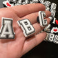 Black and White Alphabet Letter Shoe Charms Best Quality Valentines Day Gift For Her For Him
