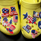 USA America patriotic shoe charms