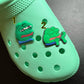 Green Frog Design Shoe Charms