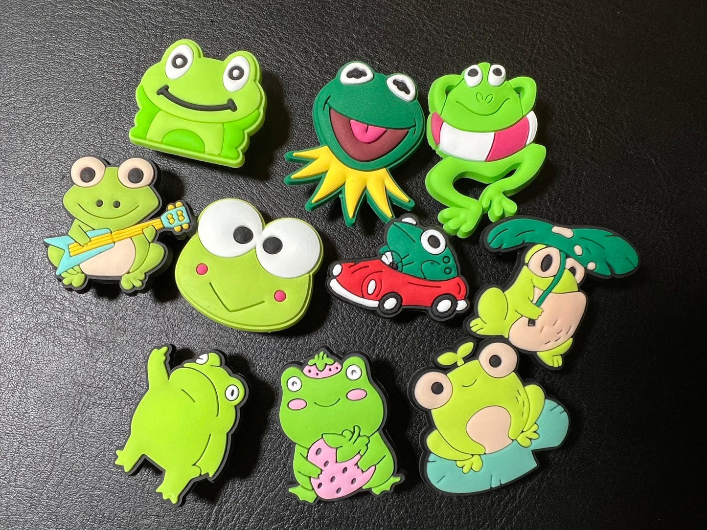 Green Frog Design Theme Shoe Charms Best Quality JuliesDecalDesign