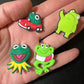 Green Frog Design Theme Shoe Charms Best Quality JuliesDecalDesign