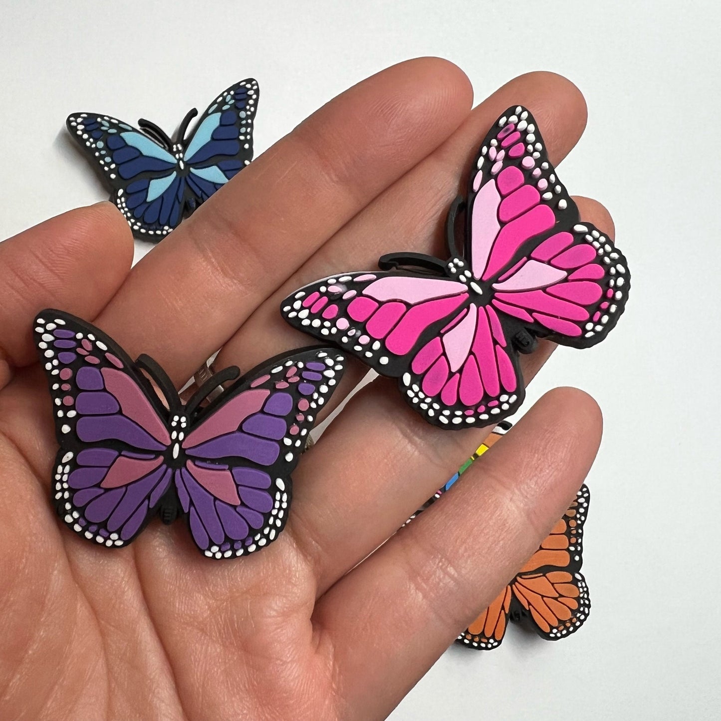 Colorful Butterfly Design Theme Shoe Charms Best Quality JuliesDecalDesign