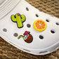 Coconut orange cactus Design Shoe Charms Best Quality JuliesDecalDesign