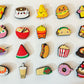 Tema de diseño de comida deliciosa Pizza Papas fritas Café Sandía Hot Dog Sopa de ramen sushi Palomitas de maíz y más adornos para zapatos