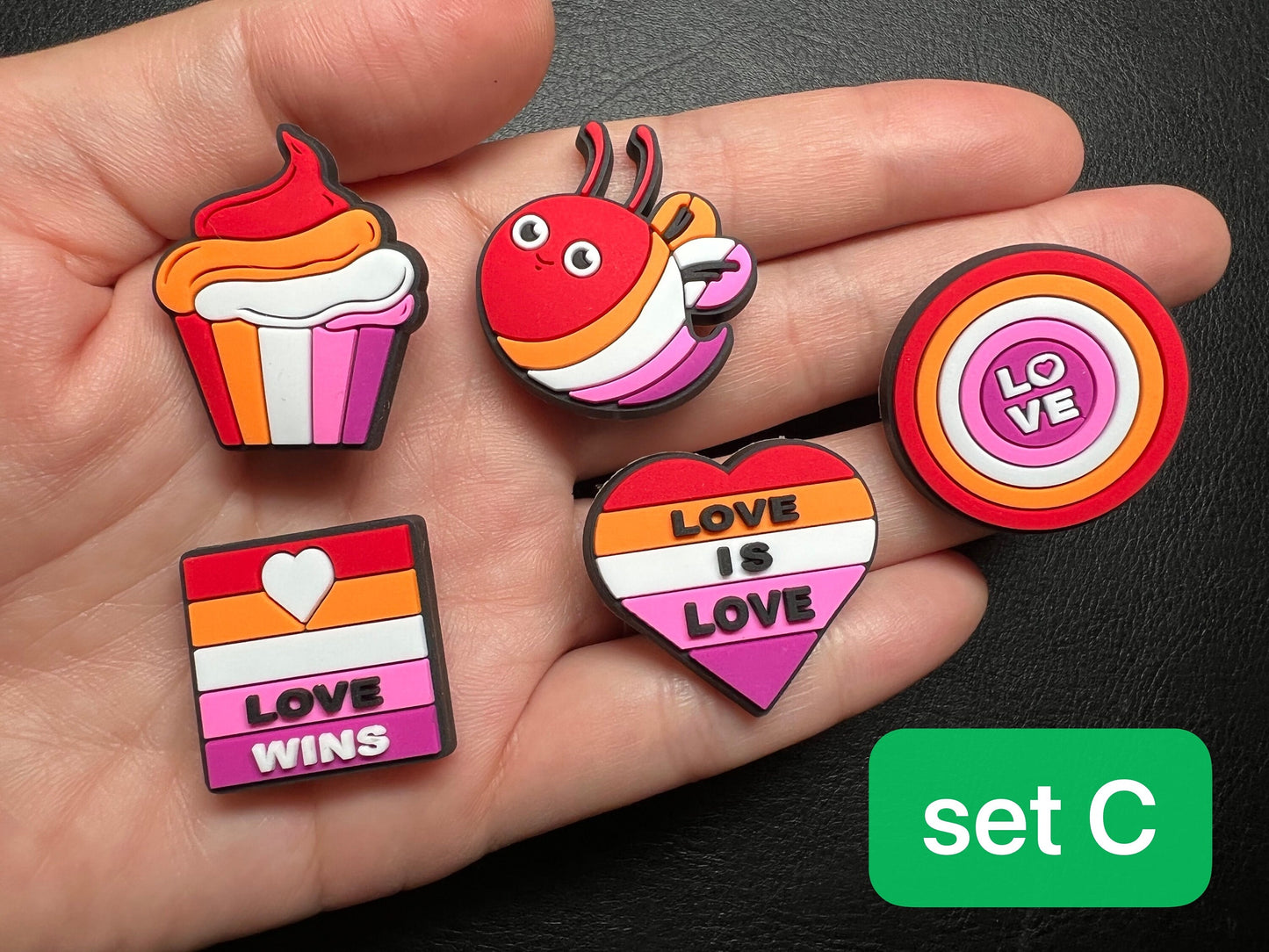 Girl Lesbian Love I love girls Design Theme Shoe Charms Best Quality JuliesDecalDesign