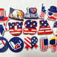 USA America patriotic shoe charms