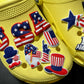 USA America patriotic shoe charms