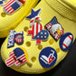USA America patriotic shoe charms