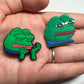 Green Frog Design Shoe Charms