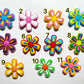 Colorful Flowers Design Theme different sizes Shoe Charms Best Quality JuliesDecalDesign