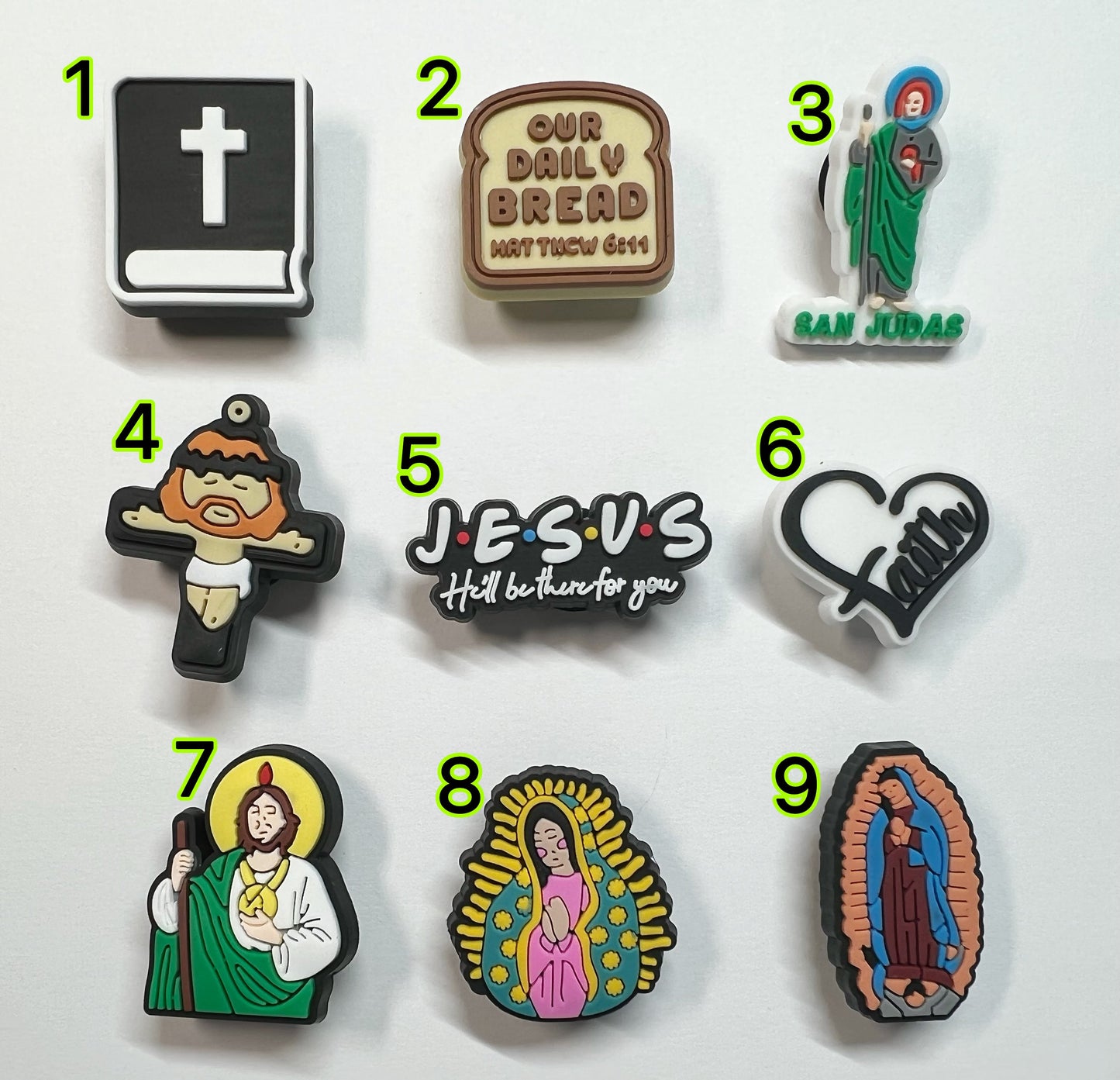 Jesús La Biblia Fe Nuestro Pan Diario Diseño Tema Encantos Del Zapato Mejor Calidad JuliesDecalDesign