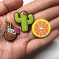 Coconut orange cactus Design Shoe Charms Best Quality JuliesDecalDesign