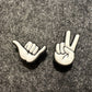 Hand Sign SIX SIX SIX 6 6 6 Hand Sign Victory Hand Sign Design Shoe Charms Best Quality JuliesDecalDesign