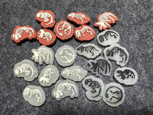 Dinosaur Skeletons Dinosaur Design Shoe Charms Glow In the Dark