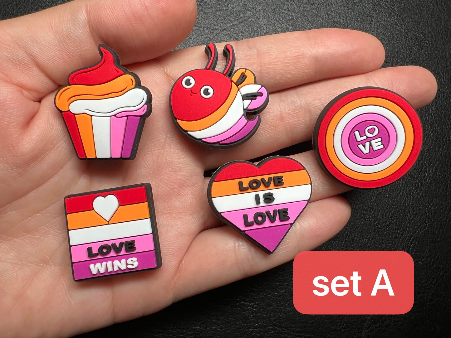 Girl Lesbian Love I love girls Design Theme Shoe Charms Best Quality JuliesDecalDesign