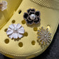 large size flowers Pearl GEM Flower Bling Fancy Metal Diamond Flower Shoes Charms for DIY Unique Special Shoes