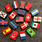 Country Flag USA Canada Brazil South Korea China and more Design Shoe Charms' Best Quality
