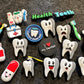 Cute Teeth Tooth Kids Dentist Check Up Toothbrush Design Love my Dentist Theme and more shoe charms