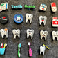 Cute Teeth Tooth Kids Dentist Check Up Toothbrush Design Love my Dentist Theme and more shoe charms
