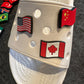 Country Flag USA Canada Brazil South Korea China and more Design Shoe Charms' Best Quality