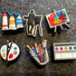 Painting Artist sketch Canvas Painting Design Theme Shoe Charms