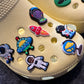 Cute Alien Space Astronaut Rocket Ship Globe Design Theme and more shoe charms