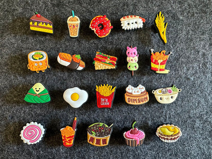 Yummy Food Design Theme Fast food sweet food Japanese food Chinese food and more shoe charms