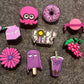 Purple and pink Theme Fancy shoe charms good vibes and more