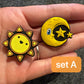 Brighten yellow Theme Fancy shoe charms sunshine smiling face and more
