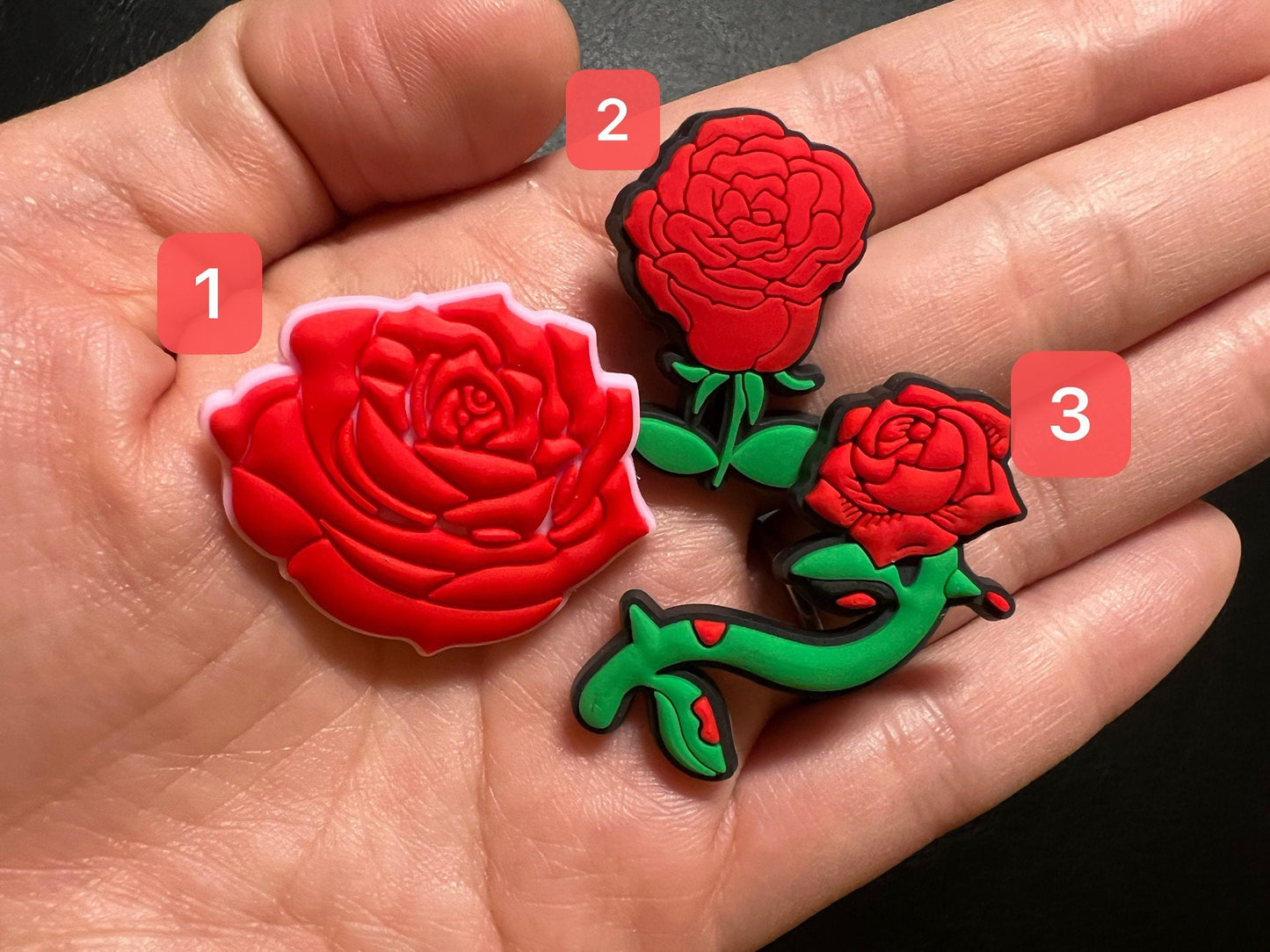 Rose Shoe Charms Best Quality JuliesDecalDesign