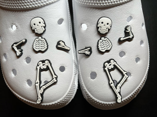 5pcs skeleton Halloween Shoe Charms Best Quality JuliesDecalDesign