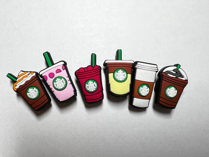 Té de burbujas Té Boba Café y más bebidas amuletos para zapatos