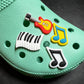 Piano keyboard guitar music Note Shoe Charms Best Quality JuliesDecalDesign