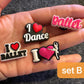 I Love Dance Ballet theme shoe charms