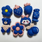 Cute girl flower bear cherry strawberry candy Blue Theme Shoe Charms Quality JuliesDecalDesign