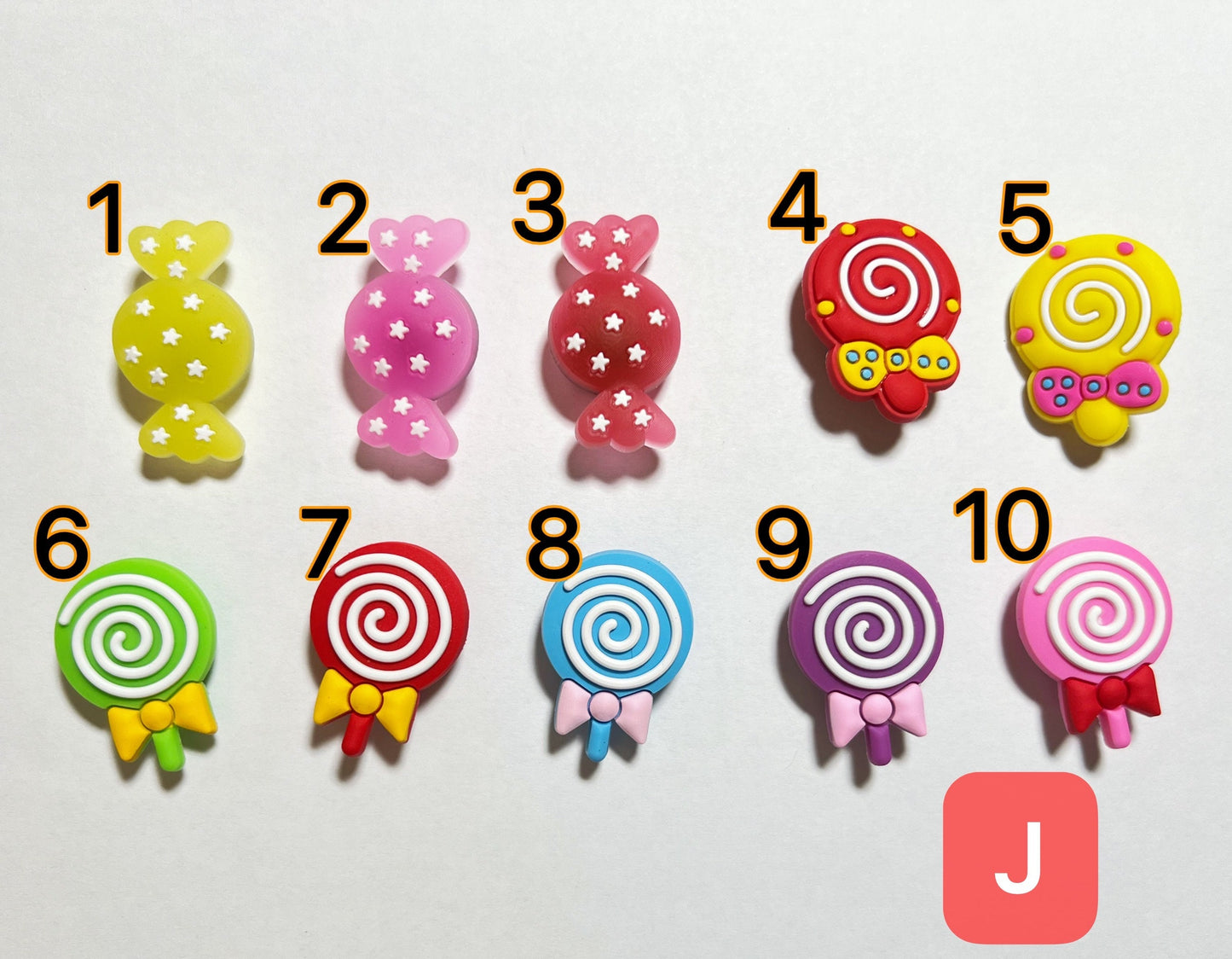 Candy Sugar Lollipop y más adornos para zapatos