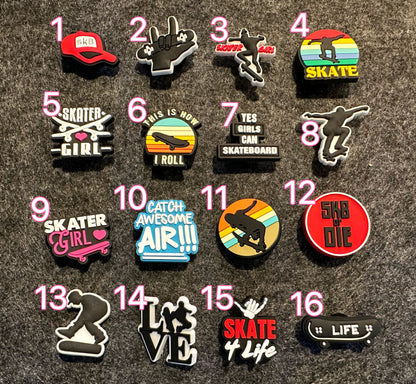 Skate Skateboard Skater shoe charms