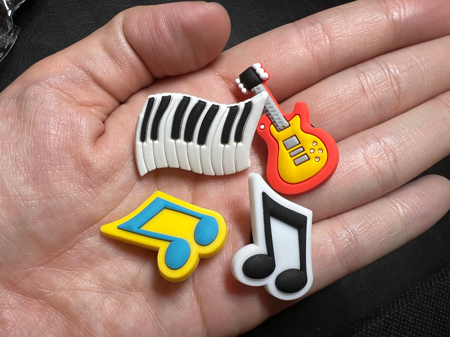 Piano keyboard guitar music Note Shoe Charms Best Quality JuliesDecalDesign