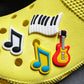 Piano keyboard guitar music Note Shoe Charms Best Quality JuliesDecalDesign