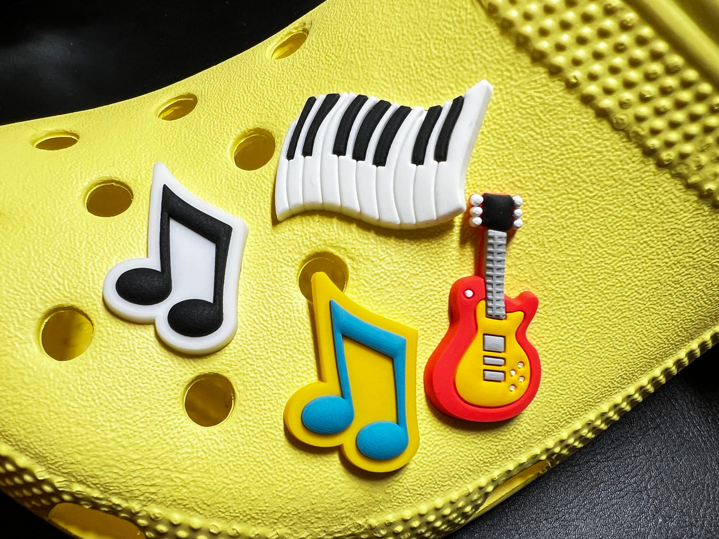 Piano keyboard guitar music Note Shoe Charms Best Quality JuliesDecalDesign