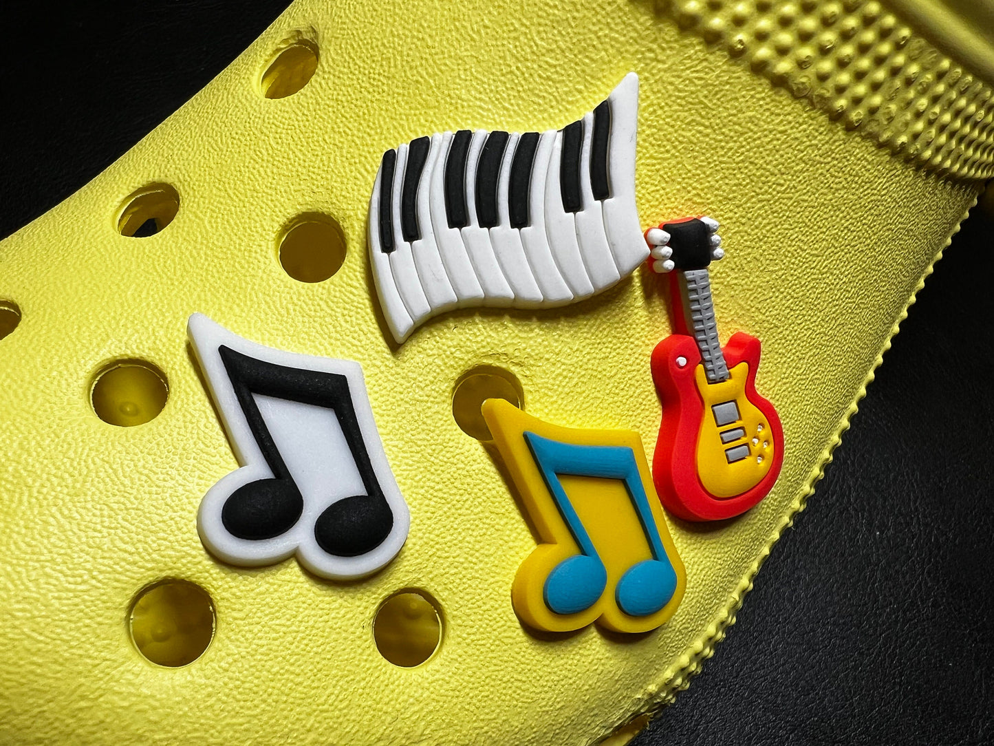 Piano keyboard guitar music Note Shoe Charms Best Quality JuliesDecalDesign