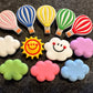 Colorful clouds sunshine hot air balloon Theme and more shoe charms