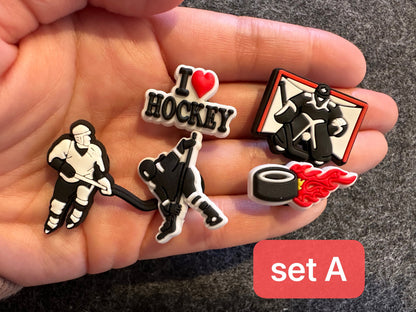 Hockey theme I love Hockey ice skating shoe charms