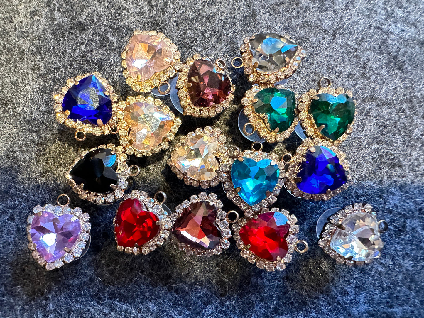 Metal GEM colorido Corazones Tema Único Zapatos Croc Especiales Regalo del Día de San Valentín