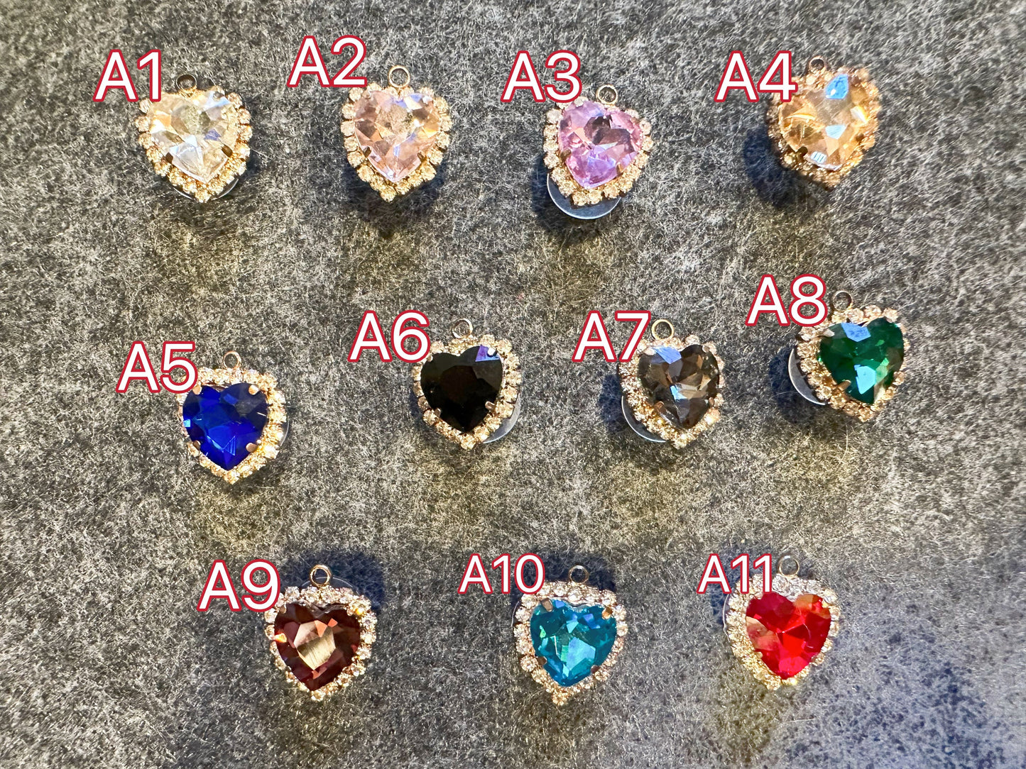 Metal GEM colorido Corazones Tema Único Zapatos Croc Especiales Regalo del Día de San Valentín