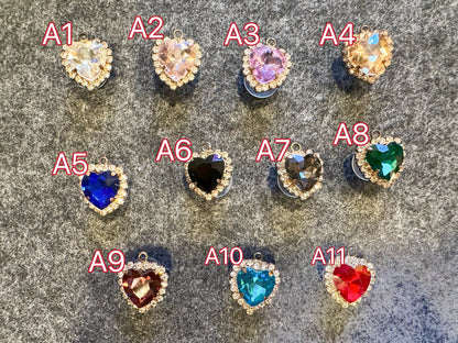 Metal GEM colorful Hearts Theme Unique Special Croc Shoes Valentine's Day Gift