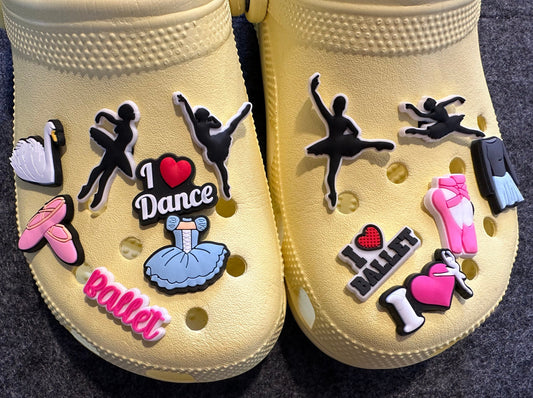 I Love Dance Ballet theme shoe charms