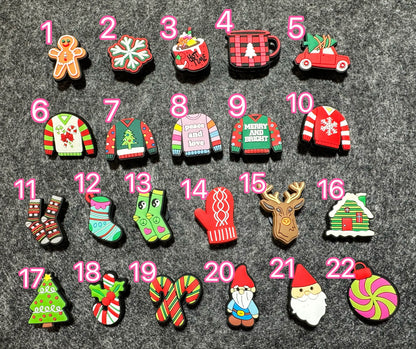 Christmas Theme Shoe Charms High-Quality JuliesDecalDesign